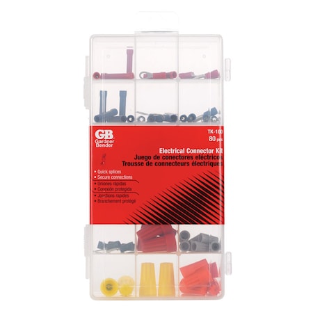 Gb Gardner Bender WireGard 22-10 Ga. Insulated Wire Wire Connector Multicolored 80 pk TK-100